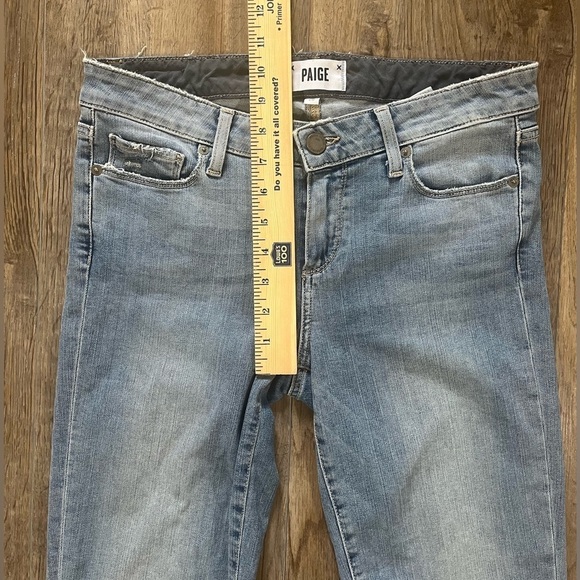 Paige Jeans Womens 28 Miki Straight Denim Raw Hem Distressed Cropped Light Wash - Picture 7 of 11